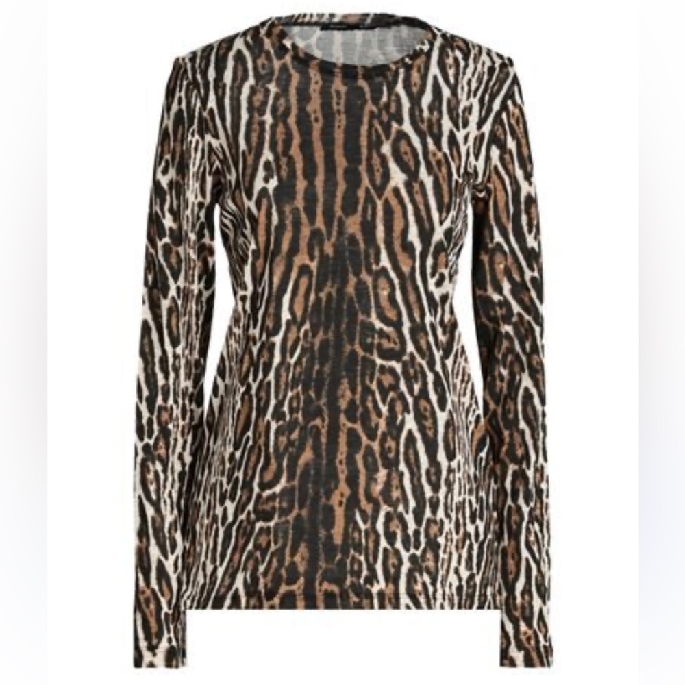Proenza Schouler Leopard Print Patterned Long Sleeve Top